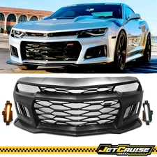 Fits 14-15 Chevy Camaro ZL1 Style Front Bumper Cover DRL Turn Signal Fog Light