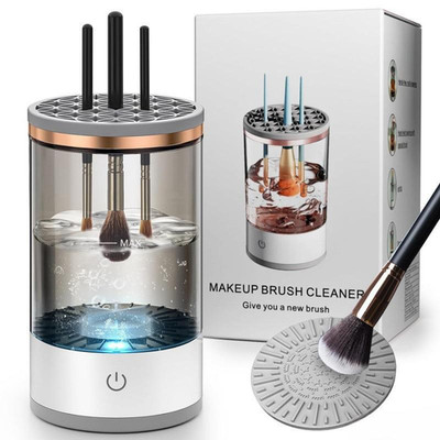 Electric Makeup Brush Cleaner & Dryer Automatic Rotating Quick Cleaner