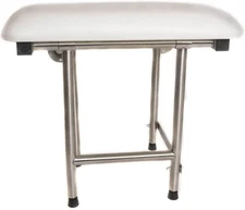 Bathroom Shower Bath Chair Seat Folding Wall-Mounted Padded Stainless Steel ADA