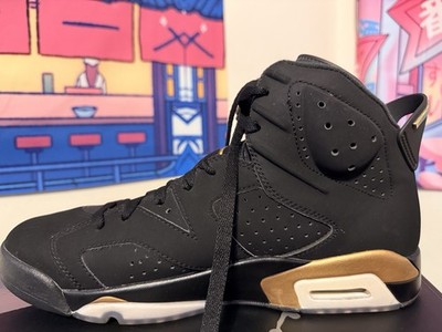 Nike Air Jordan Retro 6 DMP Men's Sneakers Black/Gold, Size 10.5
