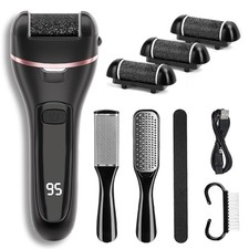Electric Callus Remover for Feet with 3 Roller 1 Count Pack of 1 , Black