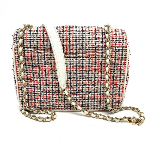 CHANEL CC Coco Mark Flap Pochette Bag Chain Shoulder Bag Leather / Tweed Ladies