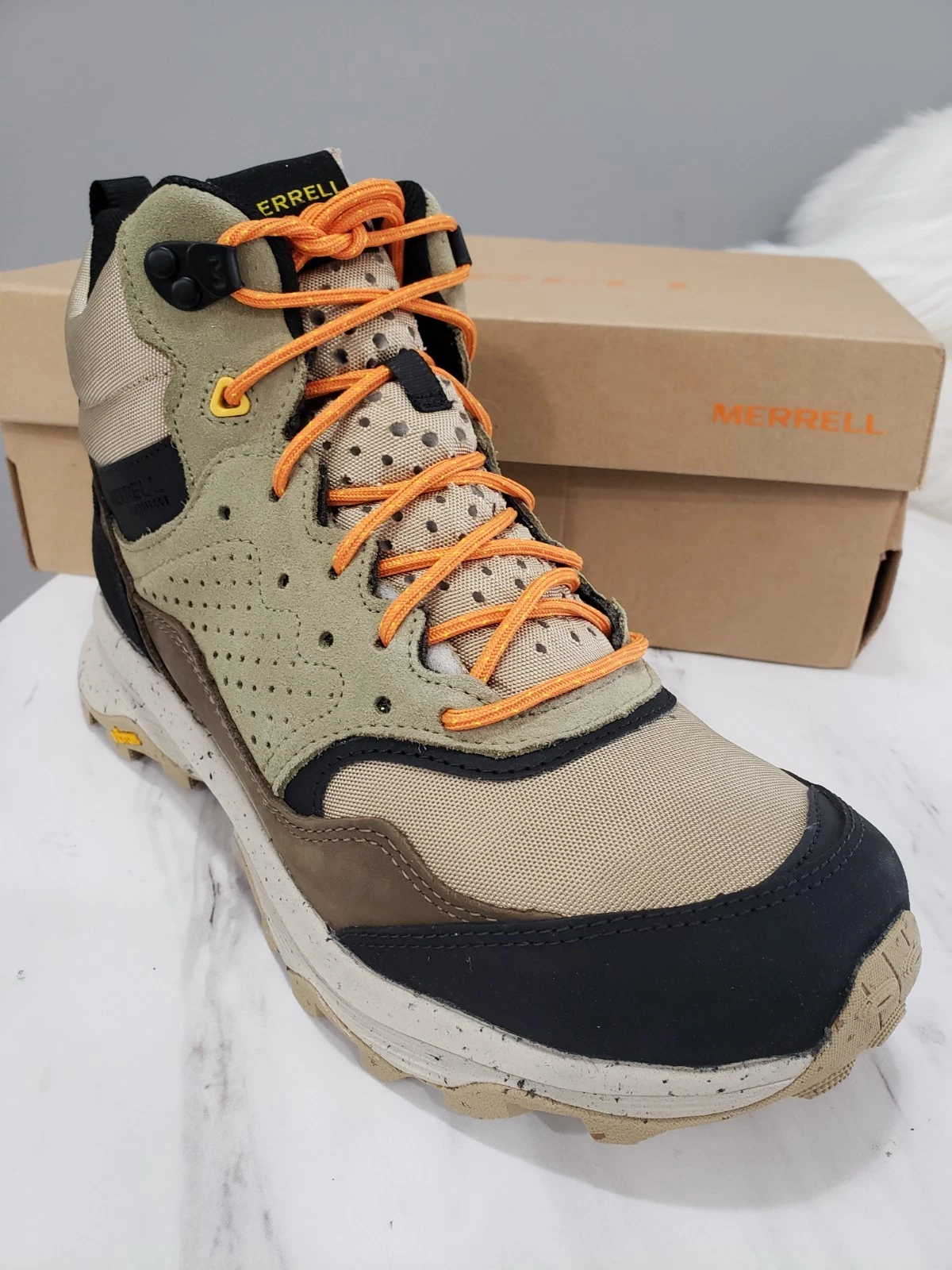 NEW SZ 8 Merrell Men's Speed Solo Mid Clay/Olive Waterproof Hiking Boots J004535