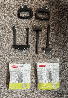 Lot Of Rubbermaid FastTrack Wall Mounted Garage Storage Utility Hooks Assorted
