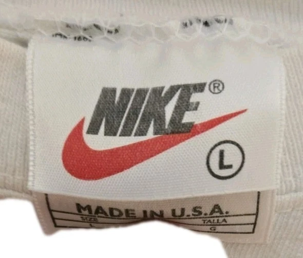 CAMISA NIKE DE COLECCIÓN ADULTO GRANDE BLANCA SIN MANGAS HOMBRE CAMISETA SIN MANGAS AÑOS 90 ETIQUETA BLANCA 🔥 RARA Foto 2 de 3