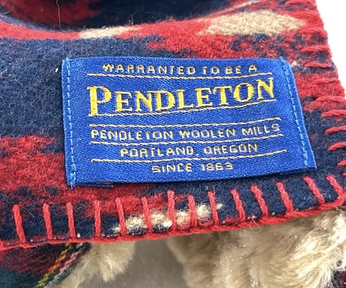 Pendleton by Gund Baby Chauncey Bear Wool 11” Teddy Bear With Blanket - Picture 6 of 8