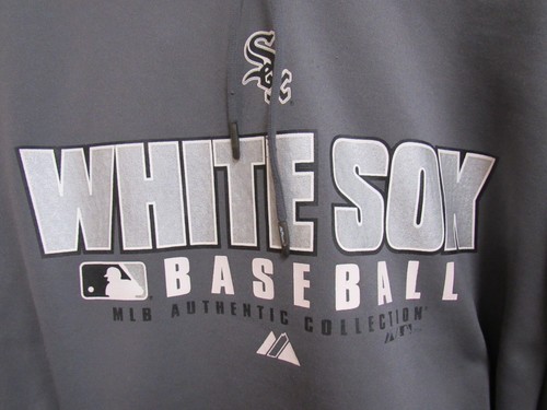 Majestic Authentic Gray Therma-Base Sweatshirt Hoodie Chicago White Sox Large - Picture 2 of 4