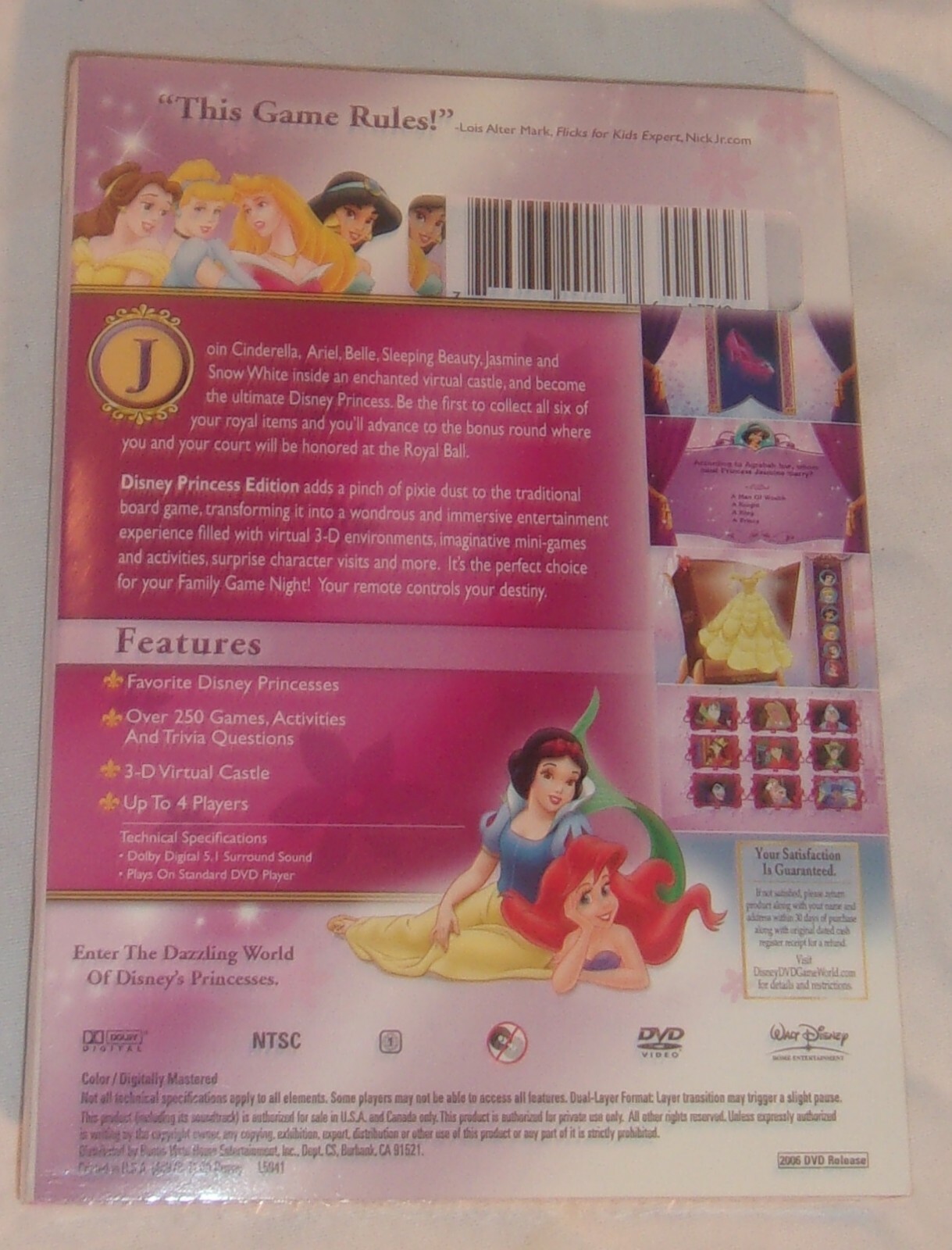 Disney DVD Game World Disney Princess Edition (DVD, 2006) for sale