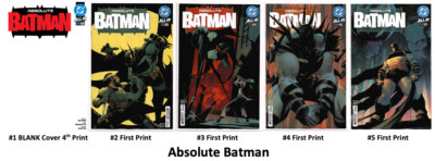 Absolute Batman #1 BLANK 4th Print & 2 3 4 5 MAIN Cover A 1st Print SET Lot 2025