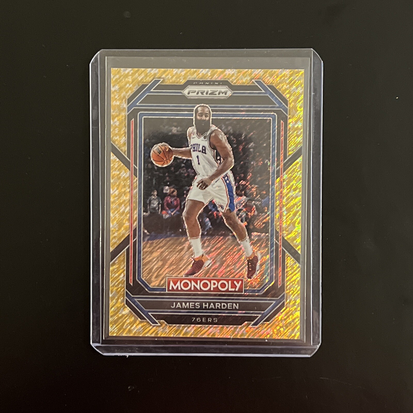 2022-23 Panini Prizm Monopoly James Harden Gold Shimmer 051/500 #68