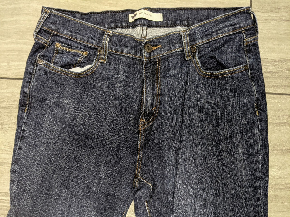 576) LEVI LEVI'S 515 BOOT CUT JEANS DARK BLUE SIZE 12 S/C