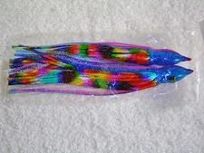 7 1/2" 2 pack Octopus Squid Saltwater Trolling Lure UV Replacement Skirts 711