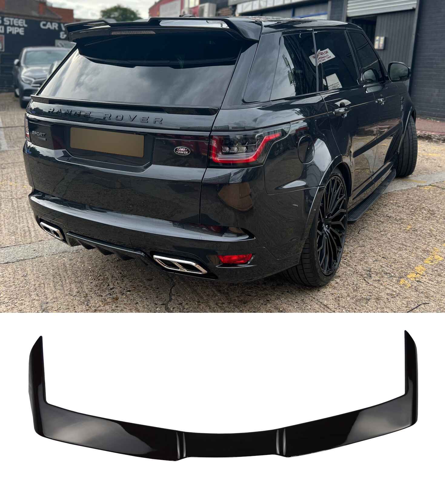 Range Rover Without Rear Spoiler REAR SPOILER ROOF BOOT SPOILER GLOSS BLACK FOR RANGE ROVER SPORT L494 ...