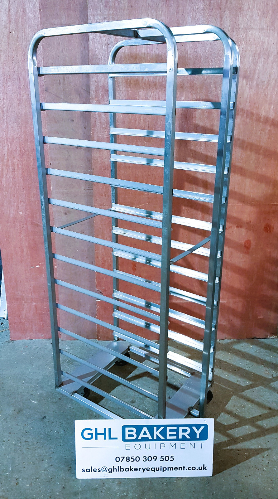 Bakery Rack Trolley for Twelve 30”x 18” Trays Stainless Steel £175+VAT