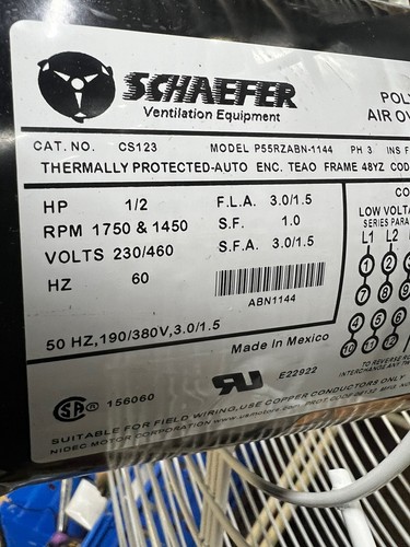 Schaefer VK243 Versa-Kool 24" Deep Guard Circulation Fan Made in USA - Picture 5 of 11