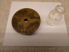 Old Medicine Bottle w/Cast Brass Base Holder - Lab or Apothecary — photo 4
