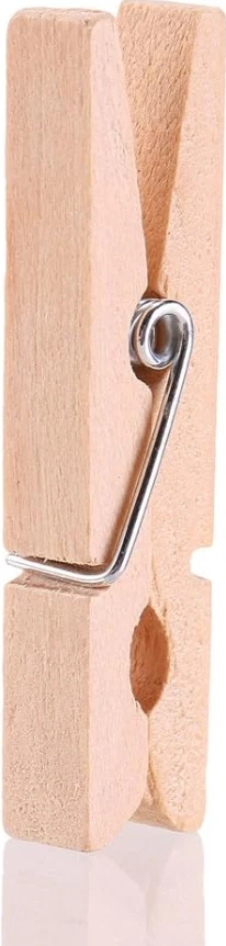 Paquete de 100 alfileres para ropa de lavandería de madera natural cargados con resorte fuertes resistentes nuevos Foto 3 de 4