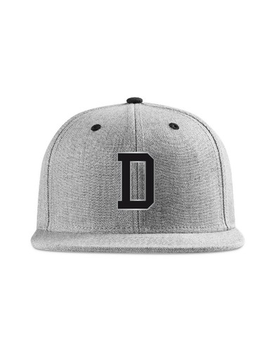 Mstrds Letter Snapback Cap Heather Grey Youth Basecap Hat Kids Cap Letters - Picture 5 of 11