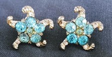 Very Nice Star Earrings with Faux Jewels