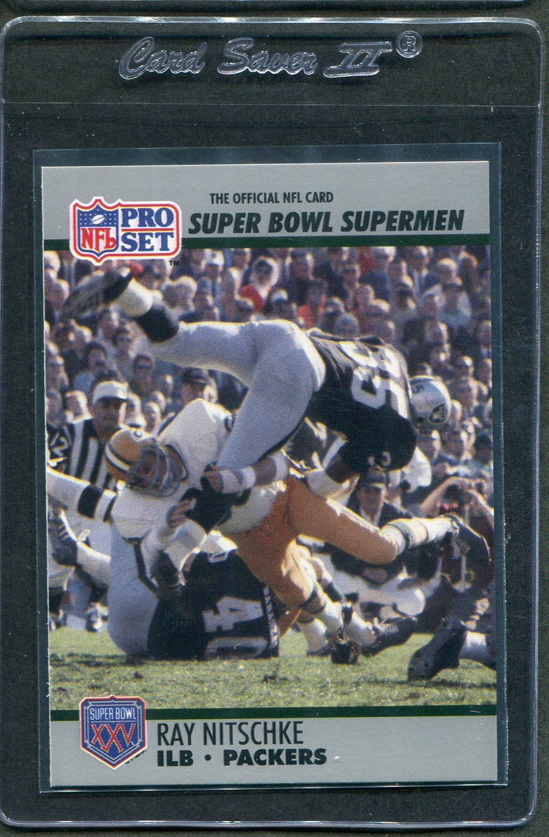 1990 Pro Set Super Bowl Supermen Ray Nitschke #92 Packers | eBay