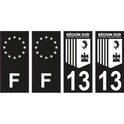 Adesivi Per Targa Auto HADEXIA - Regione PACA, Dipartimento 13, 2