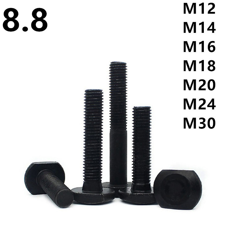 Black 8.8 Steel TSlot Bolts TSlot Screws M12 M14 M16 M18 M20 M24 M30
