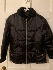 TALBOTS KIDS Girls' Black Zip Front Winter Jacket Sz 14/16