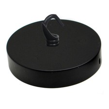 SINGLE & MULTI POINT DROP OUTLET CEILING ROSE HOOK PLATE BLACK CEILING ROSE 12CM