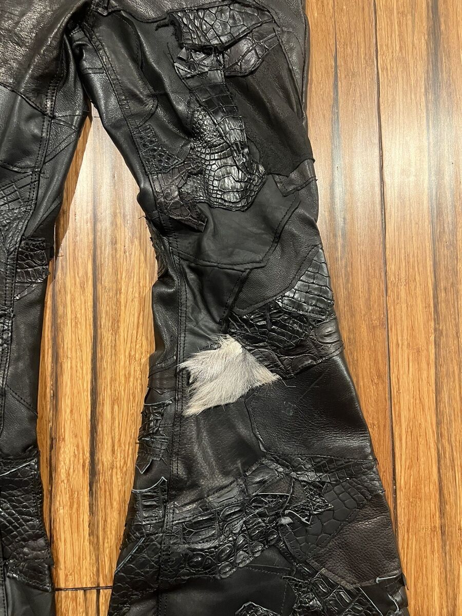 Yasuyuki Ishii “Destroy” Leather Fur Variation Flared Lace Yasuyuki Ishii “Destroy” Leather Fur Variation Flared Lace