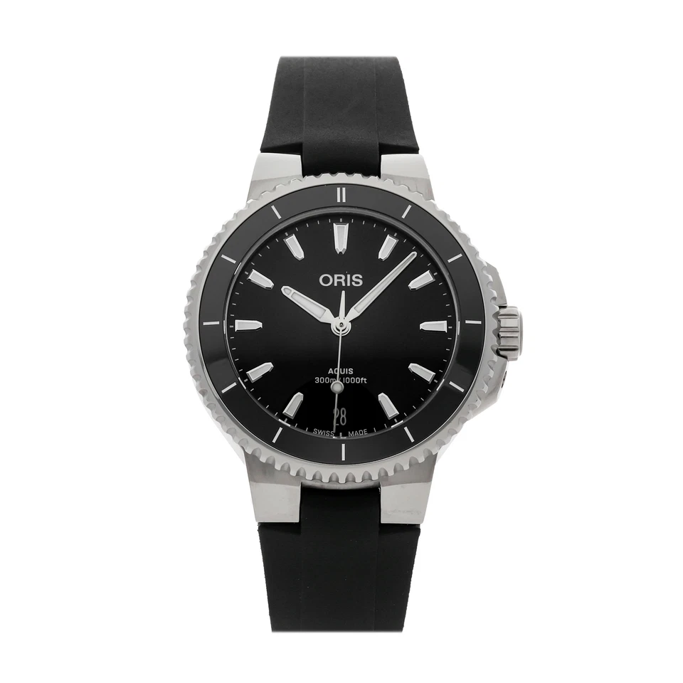 Oris Aquis Date Steel Auto 36mm Black Dial Watch 01 733 7792 4154-07 4 19 64FC