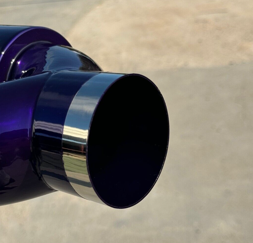 NETAMI AUTHENTIC, SET OF 2*USA GLOSS PURPLE, DUAL EXHAUST TIPS, MUSTANG, CAMARO. - Picture 9 of 14