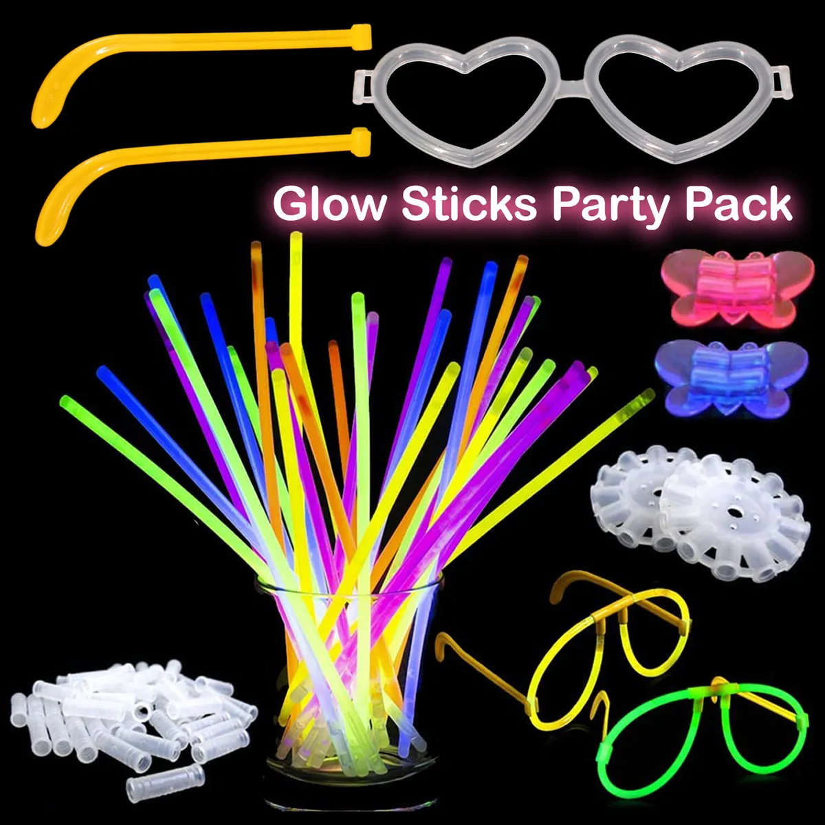 Glow Sticks Kit for Kids Light Stick Party Pack Eye Glasses