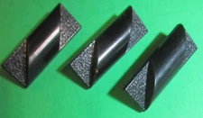 (3) VINTAGE 3/4" x 1&3/4" BLACK EARLY PLASTIC SHANK TOGGLE STYLE BUTTONS-G61