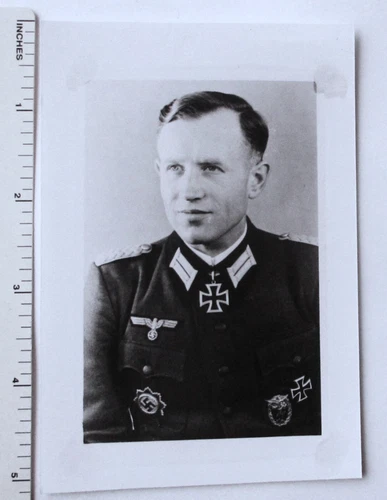 WW2 GERMAN ARMY KNIGHTS CROSS RECIPIENT OTTO KLAS SIGNED PHOTO AUTOGRAPH
