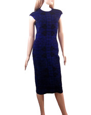 Alexander McQueen Textured Knit Bodycon Dress Size Medium 