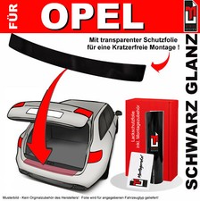 Lackschutzfolie Ladekantenschutz für Opel Zafira (I) A, 1999-2005 Schwarz glanz