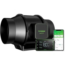 AeroZesh 6 in. 405 CFM Inline Duct Fan with EC Motor and E42 WiFi-Controller for