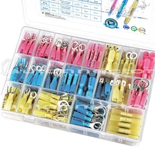 270/100Pc Heat Shrink Wire Connectors Terminals Kit Butt Crimp Marine Waterproof