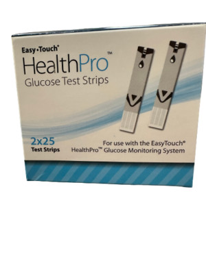 50 Easy Touch Health Pro Diabetic Blood Glucose Test Strips10/27  Free Shipping!