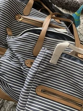 Travel Canvas Carry On Bags. 2 Large Bags And One Backpack . Check Description