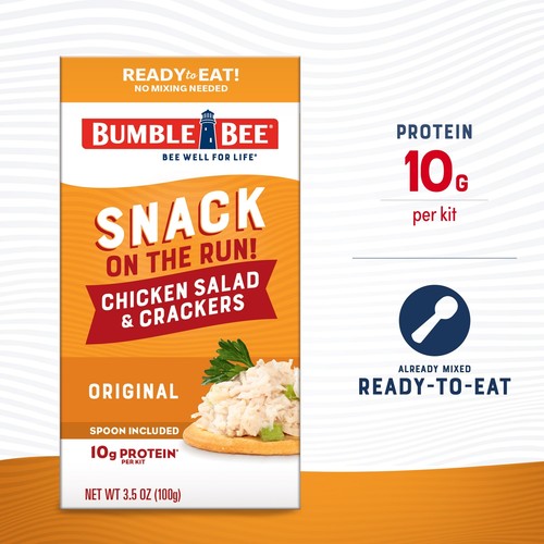 Bumble Bee Chicken Salad with Crackers Kit 3.5 oz Pack of 12 Protein Snack - Picture 2 of 9