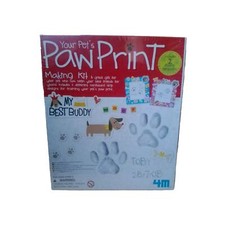 Your Pet  s Paw Print Making Kit Keepsake Display Plaster Frame by 4M sealed