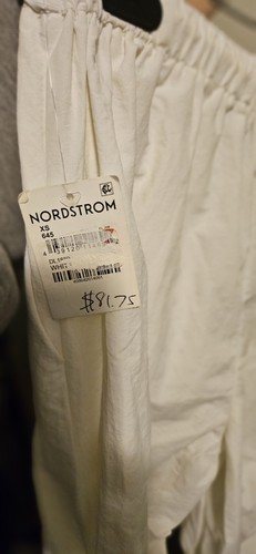 By DYLN Astrid Pants NWT Womens XS WHITE Ruched Legs Elastic Waist Drawstring - Picture 5 of 8