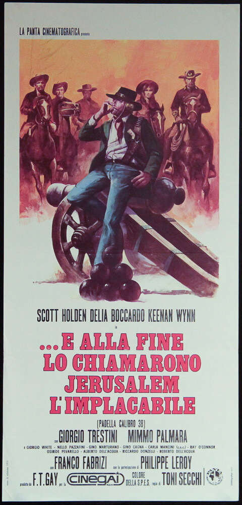 Locandina originale film ...e alla fine lo chiamarono Jerusalem l'implacabile (1972) - Regia di Antonio Secchi