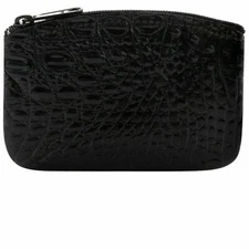 Genuine Leather U.S Made Zipper Coin Purse, Coin Change Holder For Men/Woman