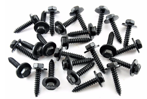 Mopar Black Trim Screws- M4.2 x 20mm Long- 7mm Hex- 12mm Washer- 25 screws- #224 - 第 1/4 張圖片
