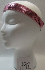 Banded No-Slip Headband Headwrap Pink Sequin New
