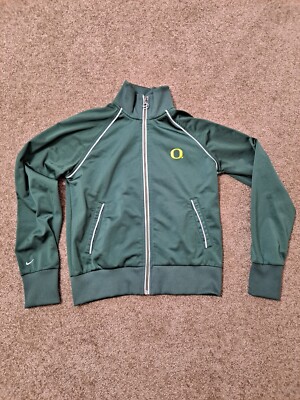 Oregon Ducks Nike Team Track Jacket Women's Small Green Vintage 