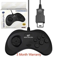 Retro-Bit Official Sega Saturn Controller Pad  Original Port Blak
