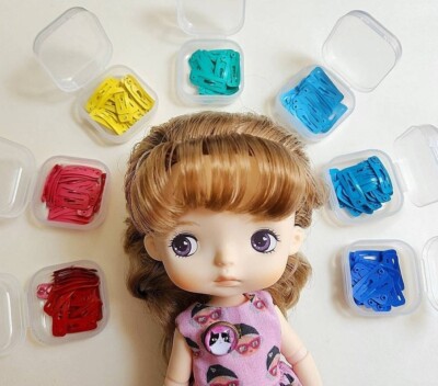 2 Mini Doll Barrette 2cm Hair Clip Blythe Pullip Rainbow High Barbie BJD Doll